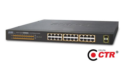 zdjęcie produktu Planet GSW-2620HP - Switch 24xGEth PoE AT + 2xSFP 1