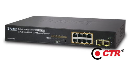 zdjęcie produktu Planet GS-4210-8P2S - Switch 8xGEth PoE + 2xSFP 1
