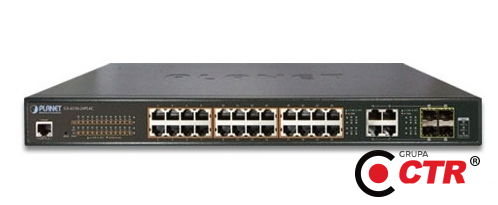 zdjęcie produktu Planet GS-4210-24PL4C - Switch 24x10-100-1000T PoE + 4xTP-SFP 1