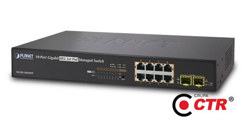 zdjęcie produktu Planet WGSD-10020HP - Switch 8xGE PoE + 2xSFP 1