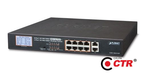 zdjęcie produktu Planet GSD-1002VHP - 8-portowy switch PoE 1