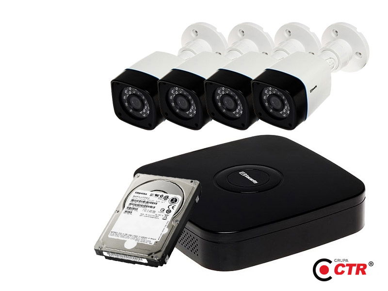 zdjęcie produktu Zestaw 4 kamer LC-301 AHD + rejestrator + dysk 1TB 1