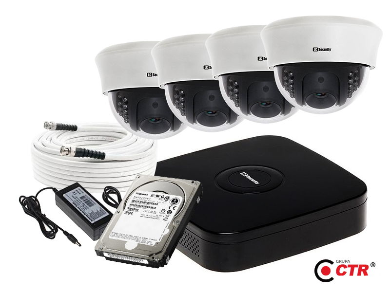 zdjęcie produktu Zestaw 4 kamer LC-353 AHD + akcesoria + 1TB 1