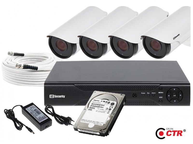 zdjęcie produktu Zestaw 4 kamer LC-RXD501 + akcesoria + 1TB 1