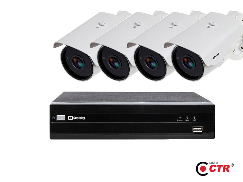 zdjęcie produktu Zestaw 4 x LC-256-IP POE + rejestrator 1