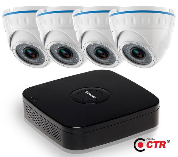 zdjęcie produktu Zestaw 4 x LC-244-IP PoE + rejestrator 1