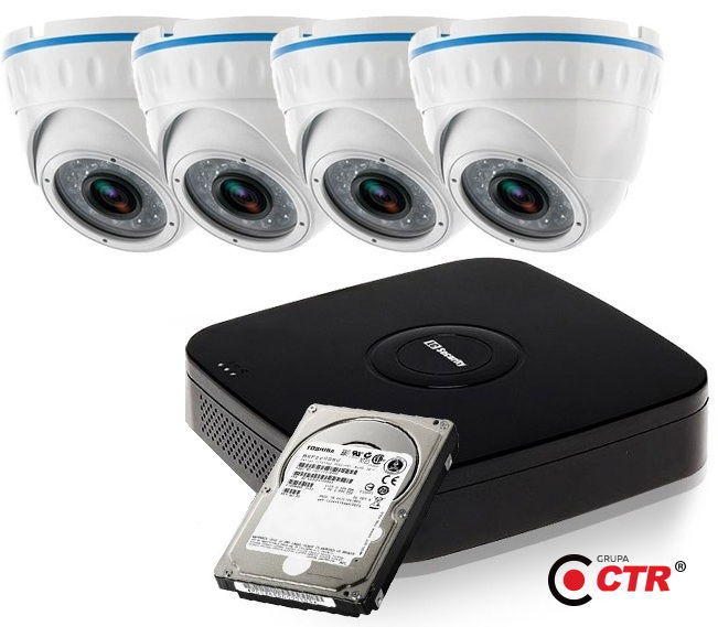 zdjęcie produktu Zestaw 4 x LC-244-IP PoE + rejestrator + dysk 1TB 1