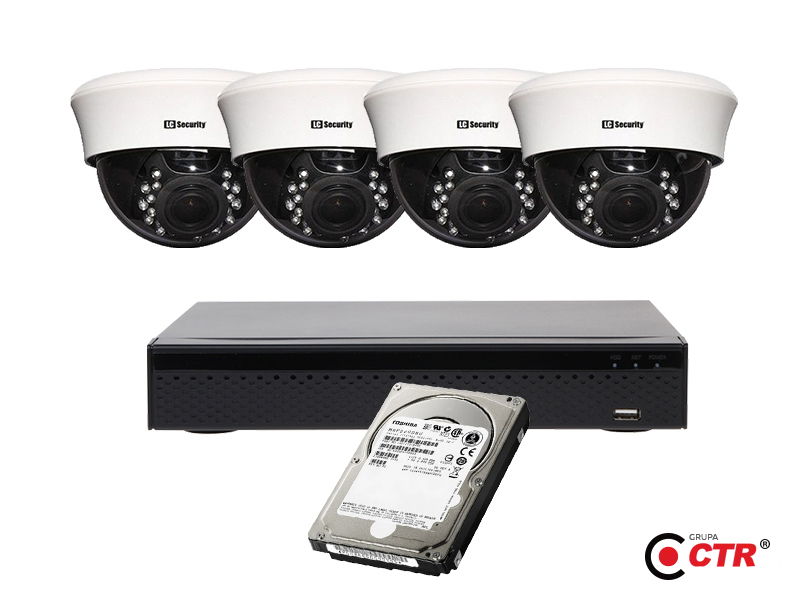 zdjęcie produktu Zestaw 4 x LC-353 IP + rejestrator + dysk 1TB 1