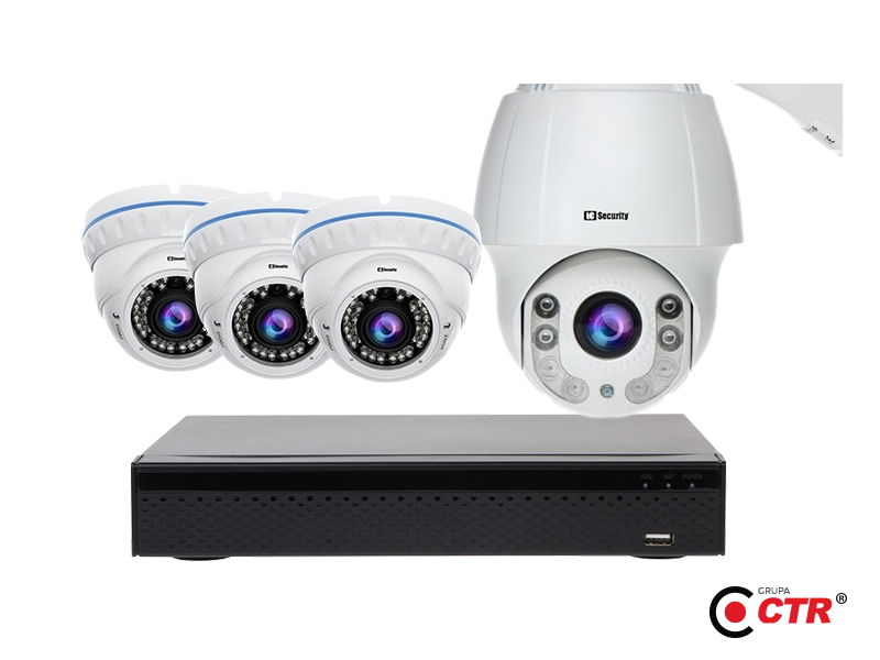 zdjęcie produktu Zestaw 3xLC-444 IP + LC-HDX44 IP + rejestrator 1