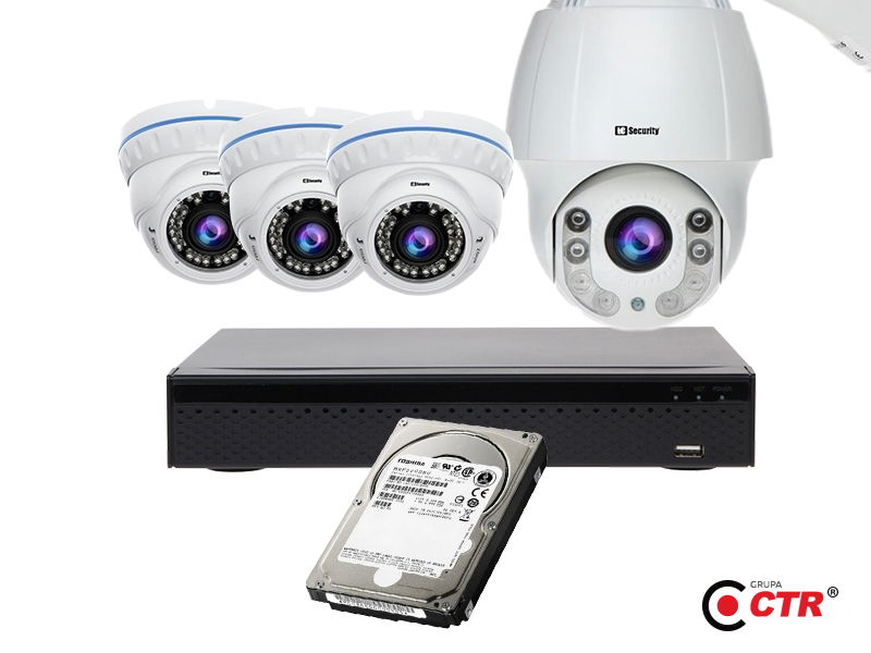 zdjęcie produktu Zestaw 3xLC-444 IP + LC-HDX44 IP + rejestrator + 1TB 1