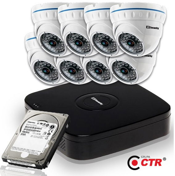 zdjęcie produktu Zestaw 8 kamer LC-141 AHD + rejestrator + dysk 1TB 1