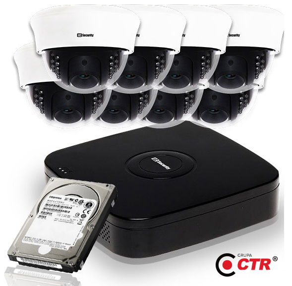 zdjęcie produktu Zestaw 8 kamer LC-353 AHD + rejestrator + dysk 1TB 1