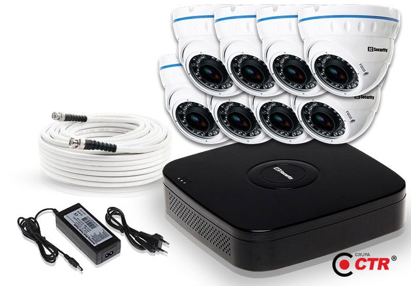 zdjęcie produktu Zestaw 8 kamer LC-676 AHD + akcesoria 1