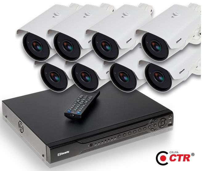 zdjęcie produktu Zestaw 8 kamer LC-259 IP POE + rejestrator 1