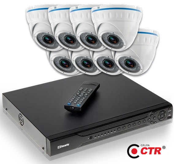 zdjęcie produktu Zestaw 8 kamer LC-244 IP POE + rejestrator 1