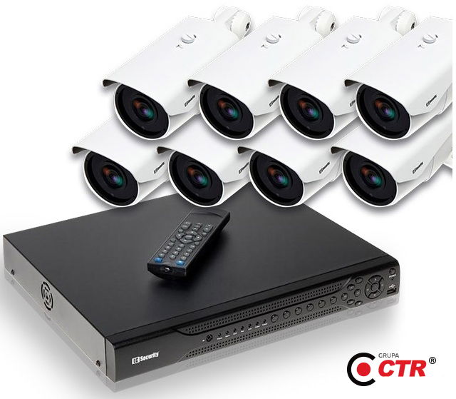 zdjęcie produktu Zestaw 8 kamer LC-366 IP POE+ rejestrator 1