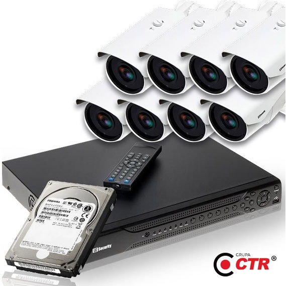 zdjęcie produktu Zestaw 8 kamer LC-366 IP POE+ rejestrator + dysk 1TB 1