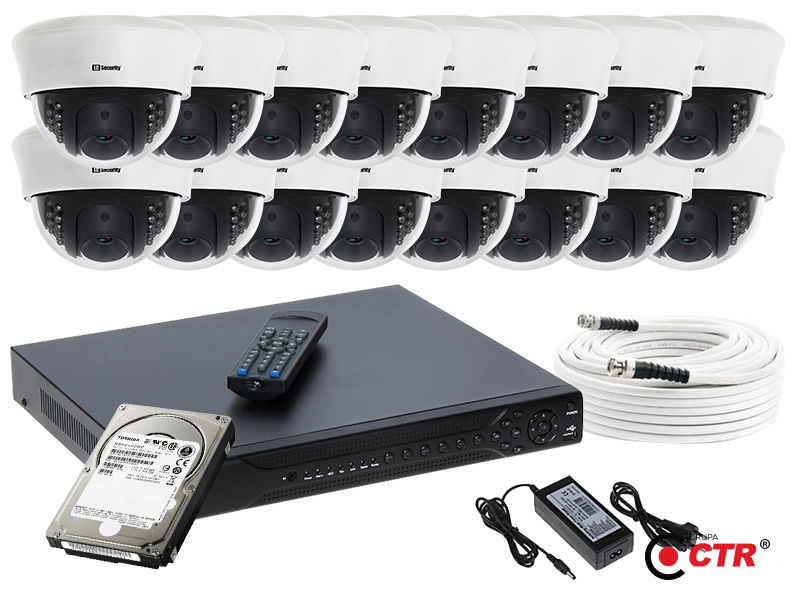 zdjęcie produktu Zestaw 16 kamer LC-353 AHD PREMIUM + akcesoria + dysk 1TB 1