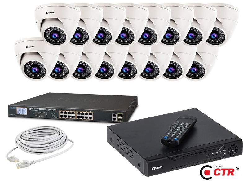 zdjęcie produktu Zestaw 16 kamer LC-344 IP POE + akcesoria 1
