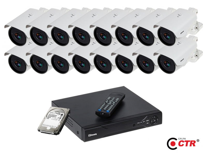zdjęcie produktu Zestaw 16 kamer LC-259 IP POE + rejestrator + dysk 1TB 1