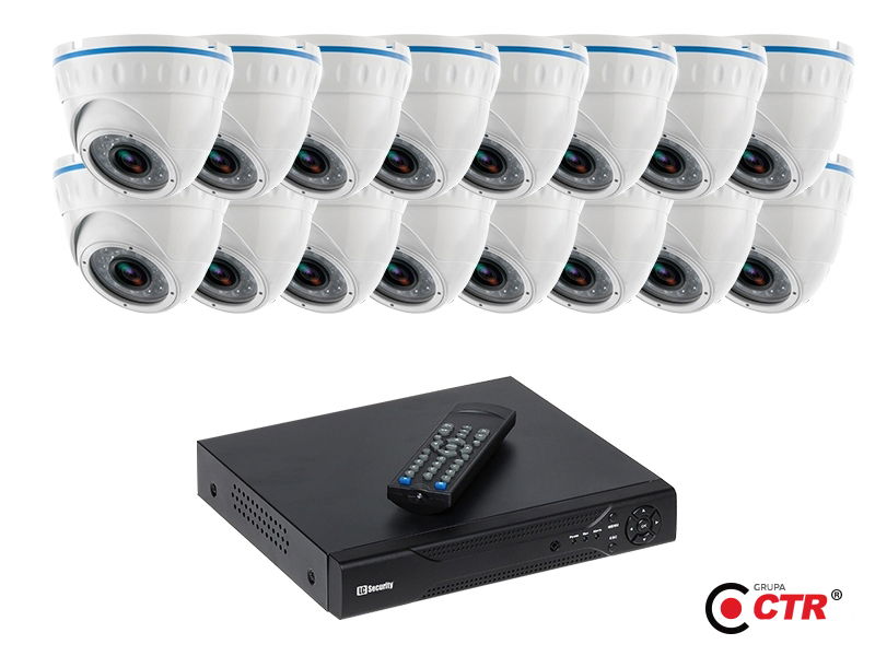 zdjęcie produktu Zestaw 16 kamer LC-244 IP POE + rejestrator 1