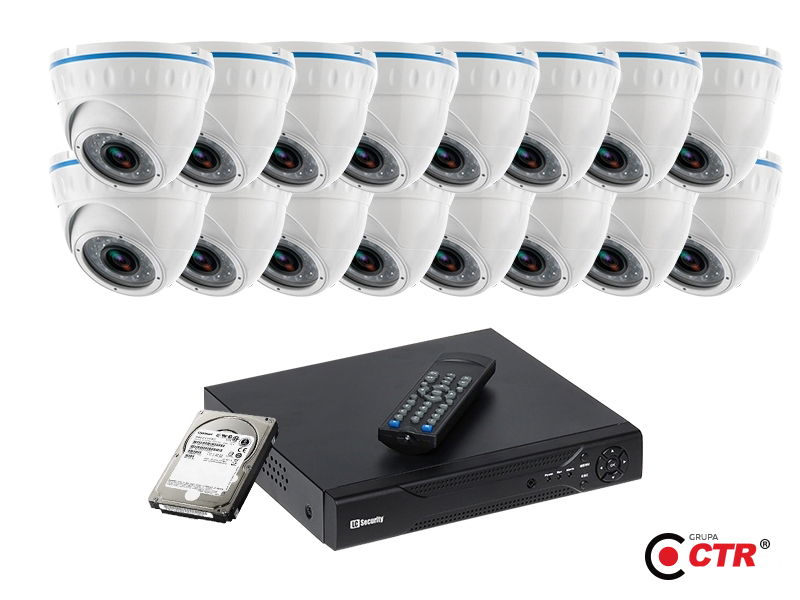 zdjęcie produktu Zestaw 16 kamer LC-244 IP POE + rejestrator + dysk 1TB 1