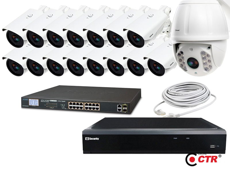 zdjęcie produktu Zestaw 15xLC-366 IP POE + LC-HDX22 IP PREMIUM + akcesoria 1