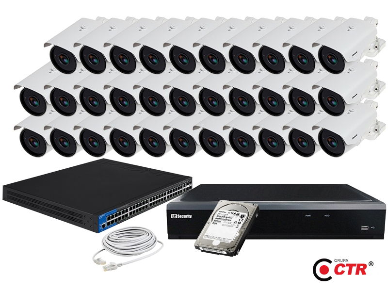 zdjęcie produktu Zestaw 32 kamer LC-259 IP POE + akcesoria + dysk 1TB 1