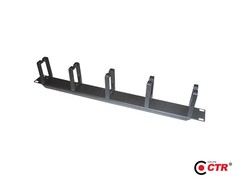 zdjęcie produktu Szary, metalowy organizator kabli 19" 1