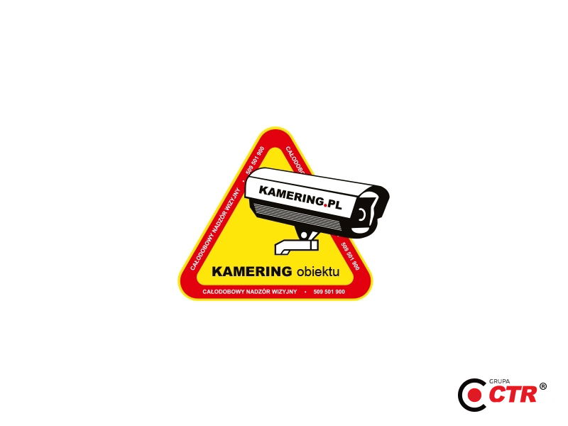 zdjęcie produktu Mała naklejka monitoring pojazdu 7,8 x 6,5 cm 1