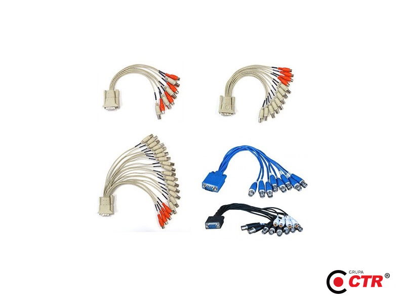 zdjęcie produktu GV-Cable DSUB-black 2xBNC-black 5xRCA-white/red GeoVision Wtyki i złącza CCTV 1